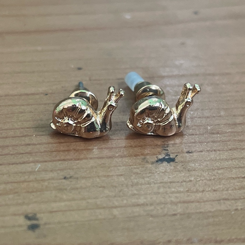 Gold Snail Earrings